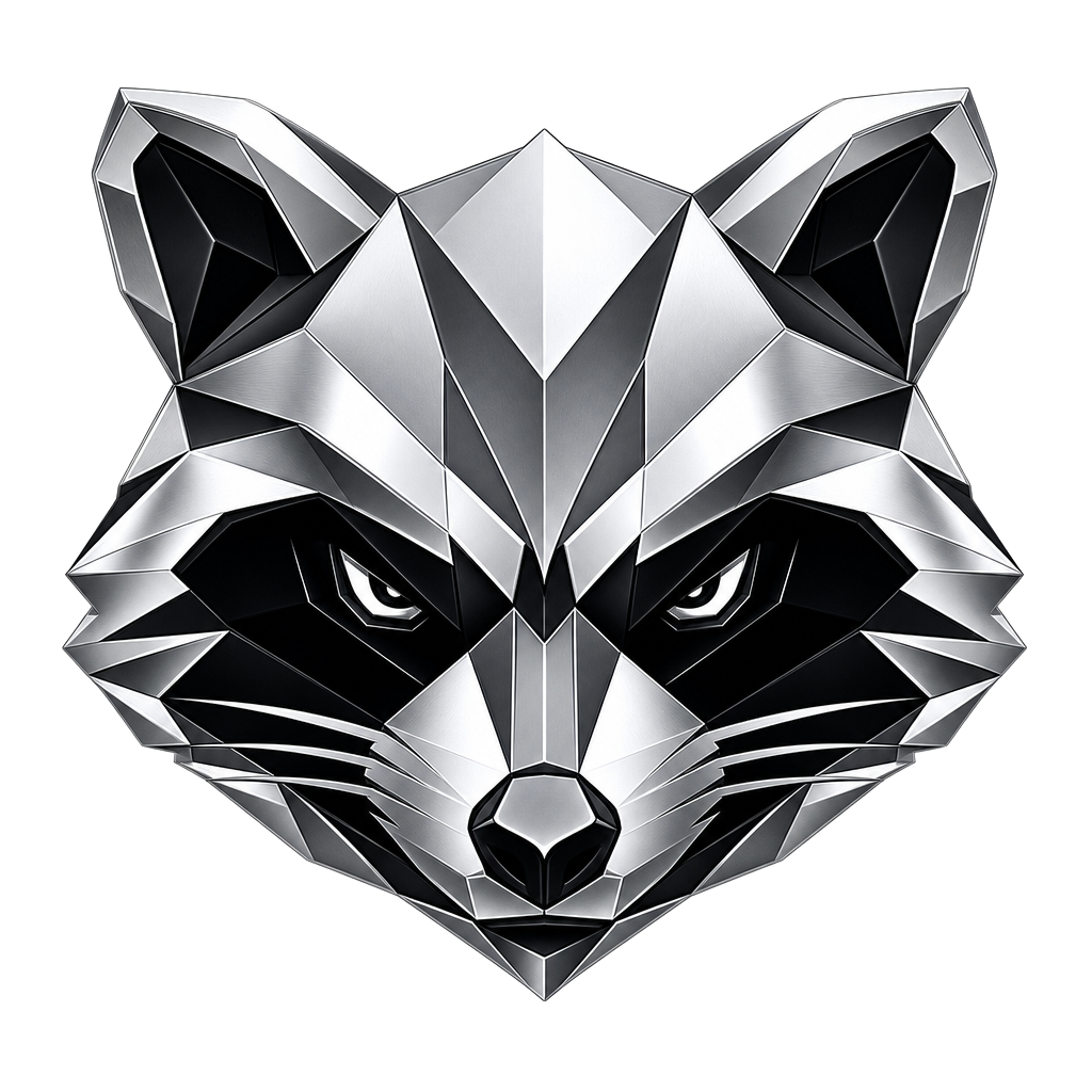 ROUCN raccoon emblem